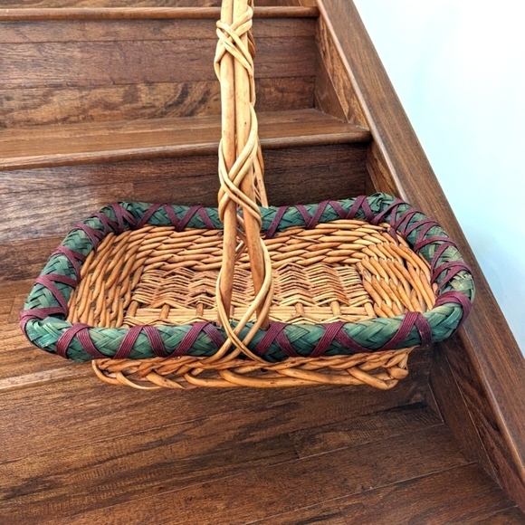 Italian Wicker basket large rectangle - Picture 2 of 7
